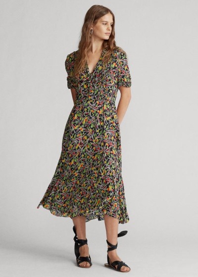 Women's Polo Ralph Lauren Floral Short-Sleeve Dresses | 834067RCX